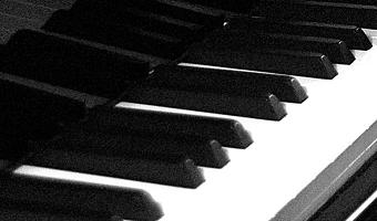 piano black and white