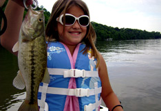 sunglass fishing girl baby