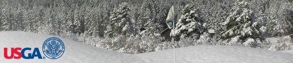 Banner winter golf course