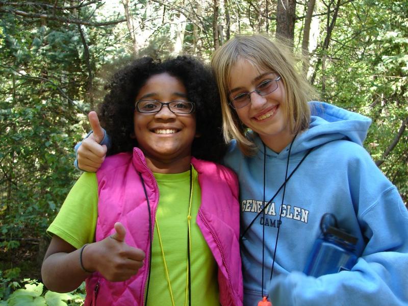 Two Girls Giving a thumbs up to Cool Girl Camp