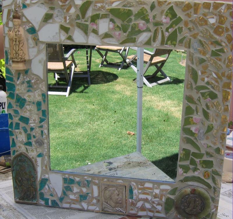 Student work in                                                    Collage and Mirror                                                    Mosaic