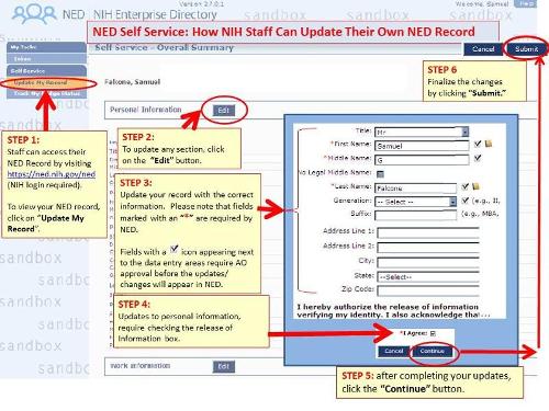 NED Self Service Graphic