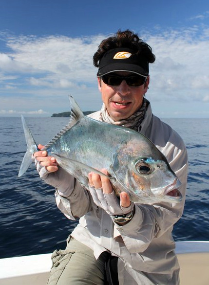 African Pompano Caught on a Vertical Jig Near Cano Island