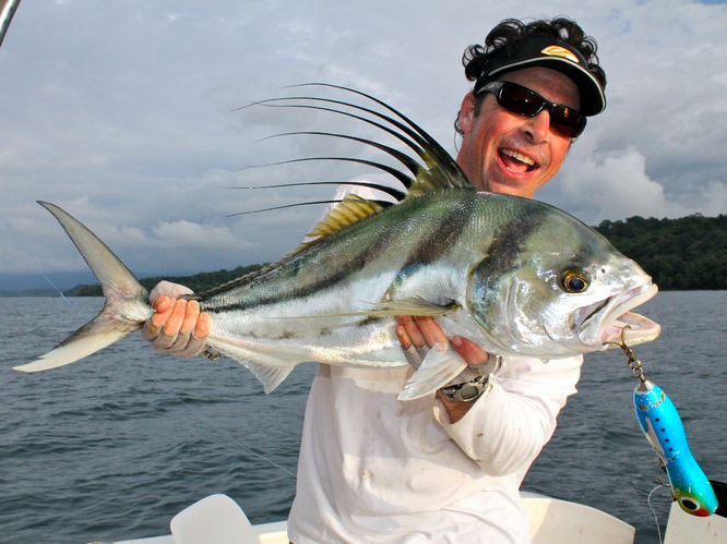 Roosterfish Caught on a Popper Near Drake Bay