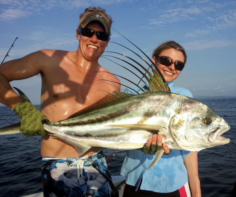 Big Roosterfish Caught on a Popper