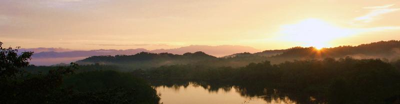 Sunrise over the river from Sierpe del Pacifico