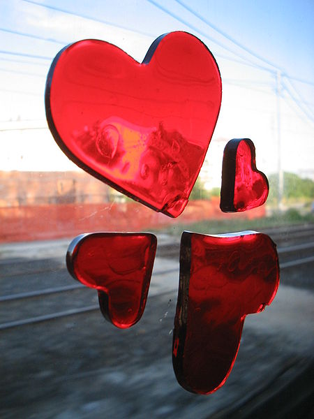window hearts