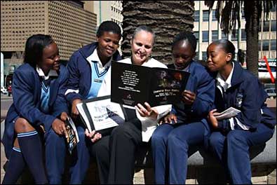 Students in S Africa with Dr. Shuttleworth