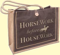 HORSEwork before HOUSEwork tote