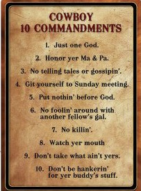 Ten Commandments sign