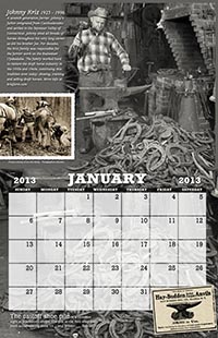Blacksmith calendar Kriz page