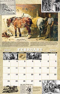 Blacksmith Calendar Feb example