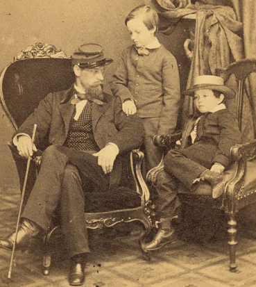 Willie and Tad Lincoln with Lockwood Todd