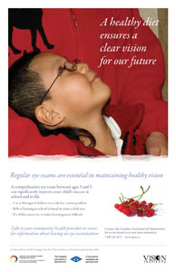 Aboriginal Vision Health poster of child