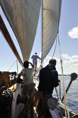 Hike to the end of the bowsprit
