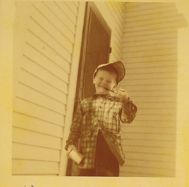 Capt John on the back porch 1950