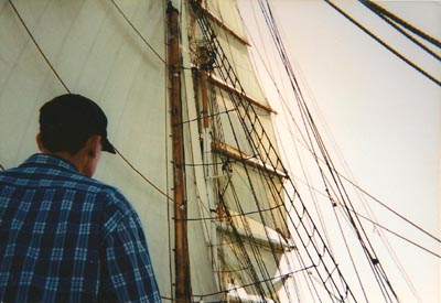 Square-rigger approaching