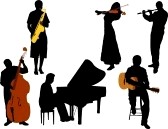 MUSICIANS- six in Silouette 1