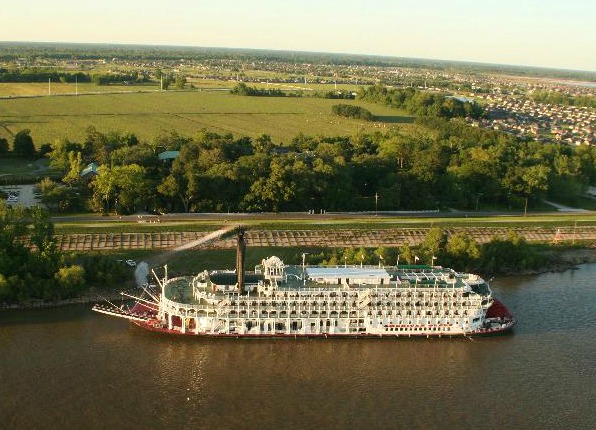 American Queen Docked At Houmas House