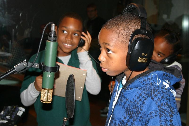 boys in the studio