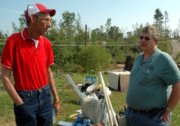 Rev. Chancey visits tornado site 5-31-11