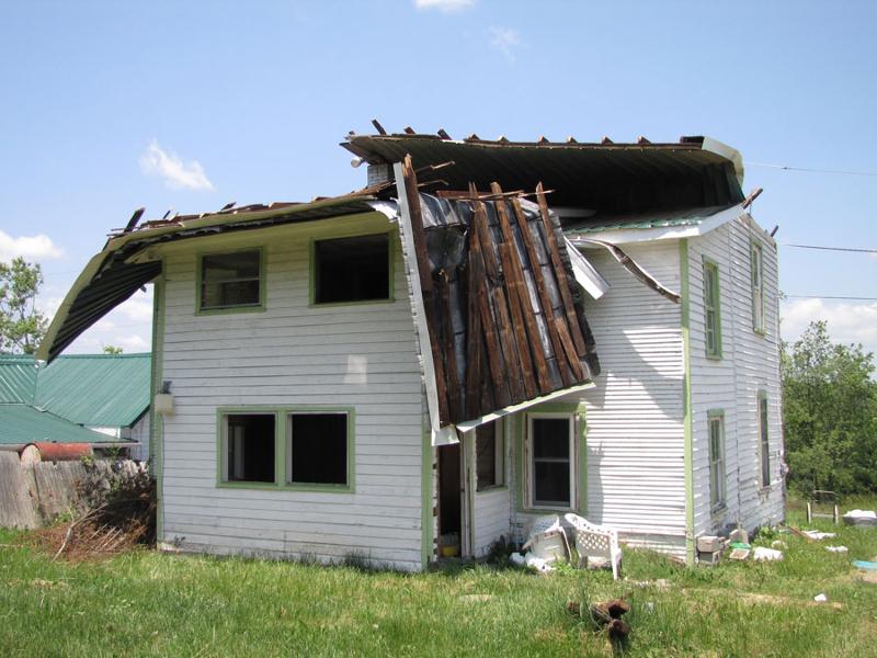 Tornado damaged house in Pulaski 11-2-11
