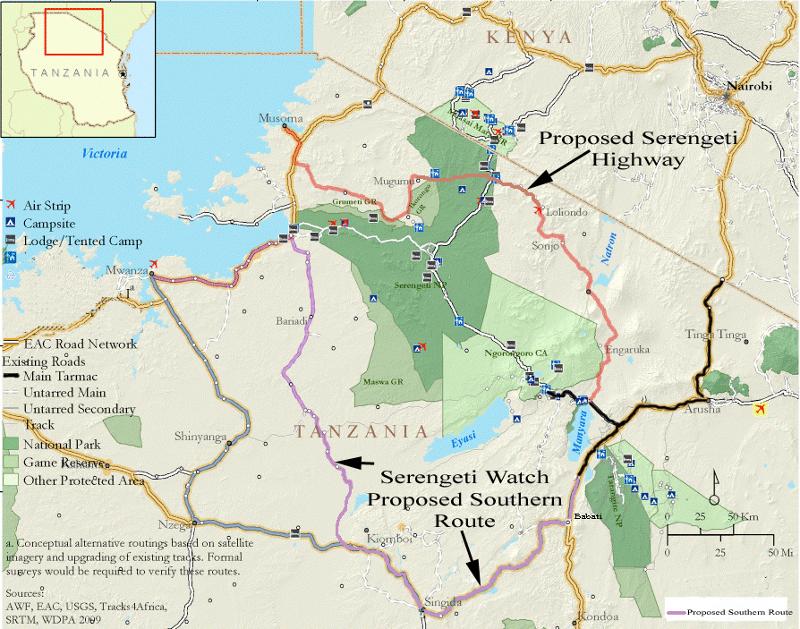 Serengeti highway map