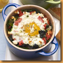 Baked Eggs with Goat Cheese