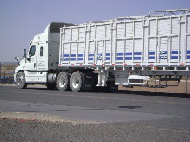 Trailer with closed sides at border