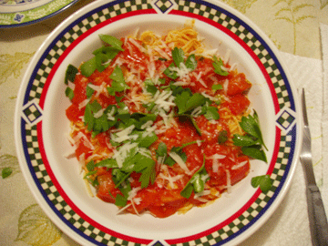 plated tomato sauce