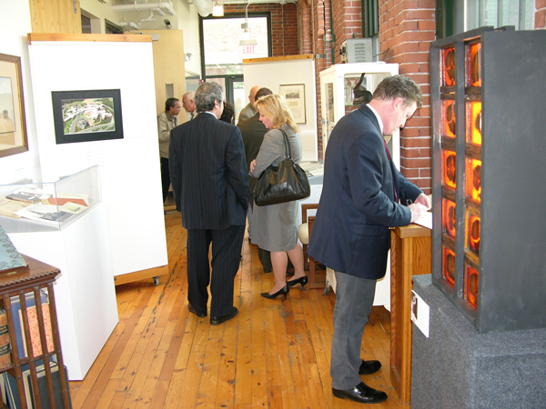 Photo from the opening reception of the Historic exhibit