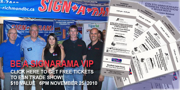 Free Tickets ESN Signarama November2010
