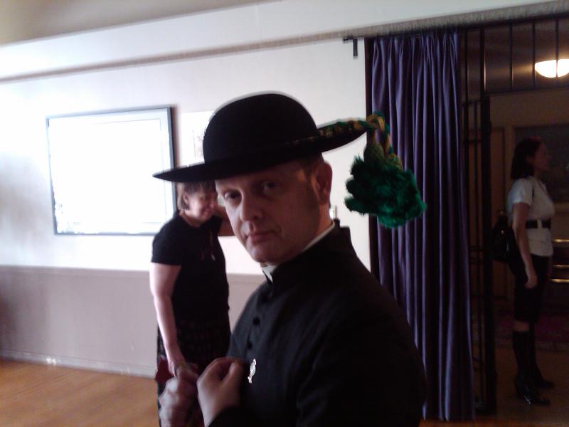 Fr Davies in Hat