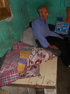 Elderly impoverished man