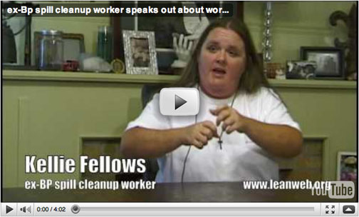 Ex BP oil spill worker  Kellie Fellows speaks about worker safety
