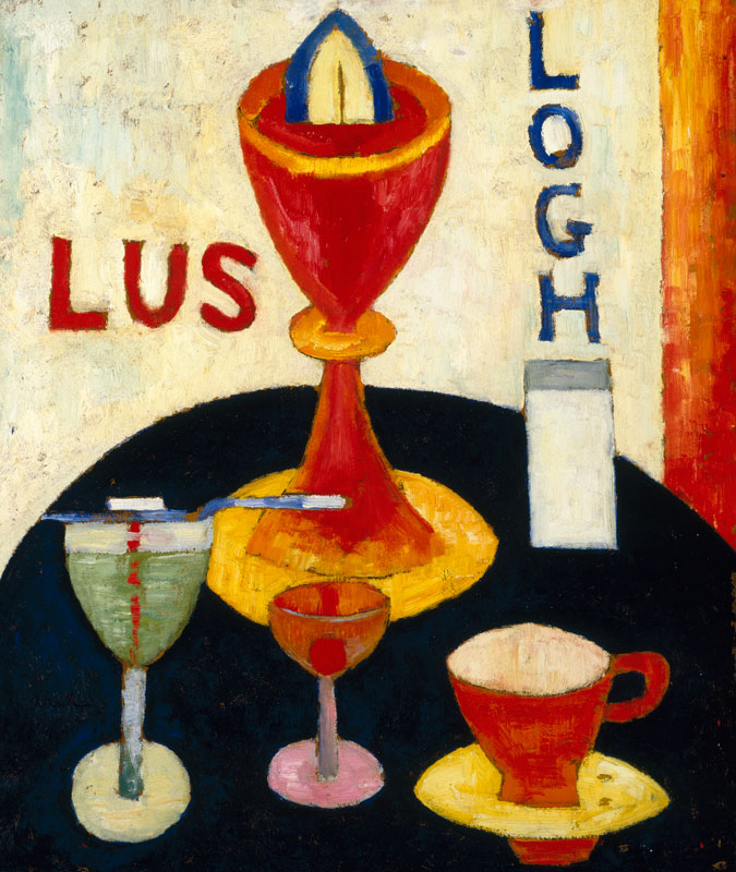 AM-Marsden Hartley (American, 1877-1943). Handsome Drinks, 1916. Oil on composition board, 24 x 20 in. (61 x 50.8 cm). Brooklyn Museum, Gift of Mr. and Mrs. Milton Lowenthal, 72.3. 