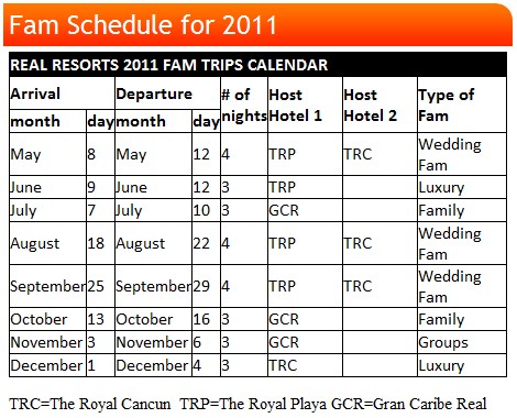 Real fam schedule