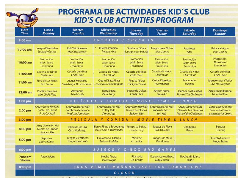 OKI Kids Schedule