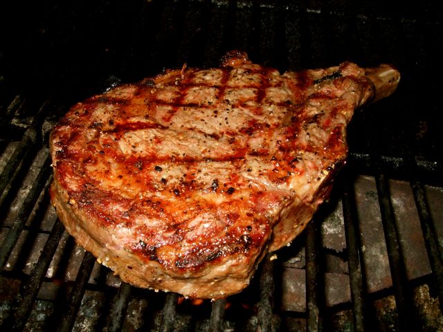 ribeye on the grill