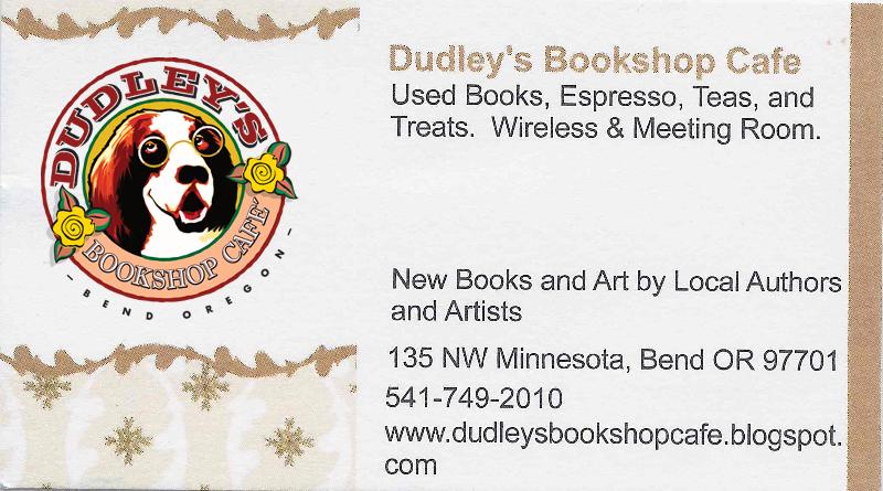 Dudley's Bookshop Cafe business card