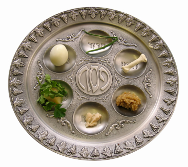 silver seder plate