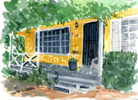 Yellow Porch by Trudie Barreras