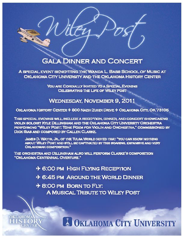 Wiley Post Gala Invitation