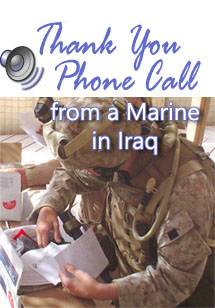 Listen to Thank You Call from Marine in Iraq