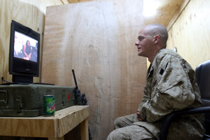 Teleconferencing from Iraq