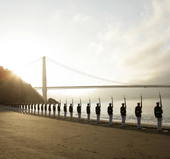 Silent Drill Team United Sates Marine Corps in San Francisco