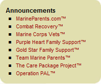 Marine Parents Announcements