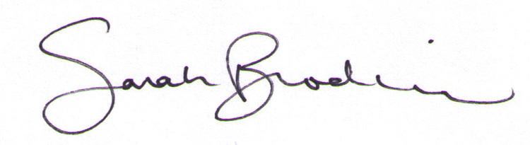sarah's signature