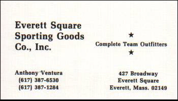 Everett Sporting Goods - Business Card