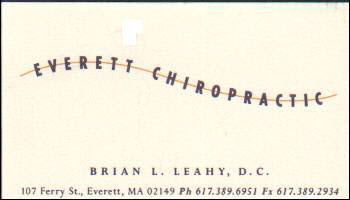 Everett Chiropractic Business Card